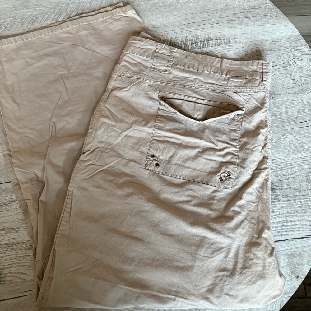 Y2K Woman’s Plus Khaki Cargo Pants 28W Fashion Bug 2000’s Zanadi Jeans